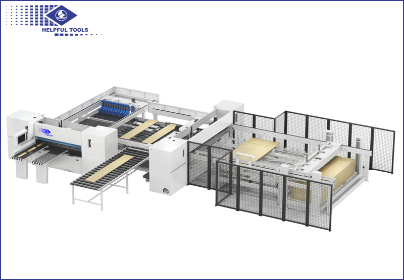 HAZ3318 Fully Automatic CNC Panel Cutting Line with Cross-cutting Saw